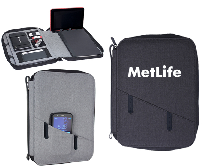 MODERNA CARPETA MULTIUSOS CON CIERRE, CON LIBRETA A5 DE 64 HOJAS C281